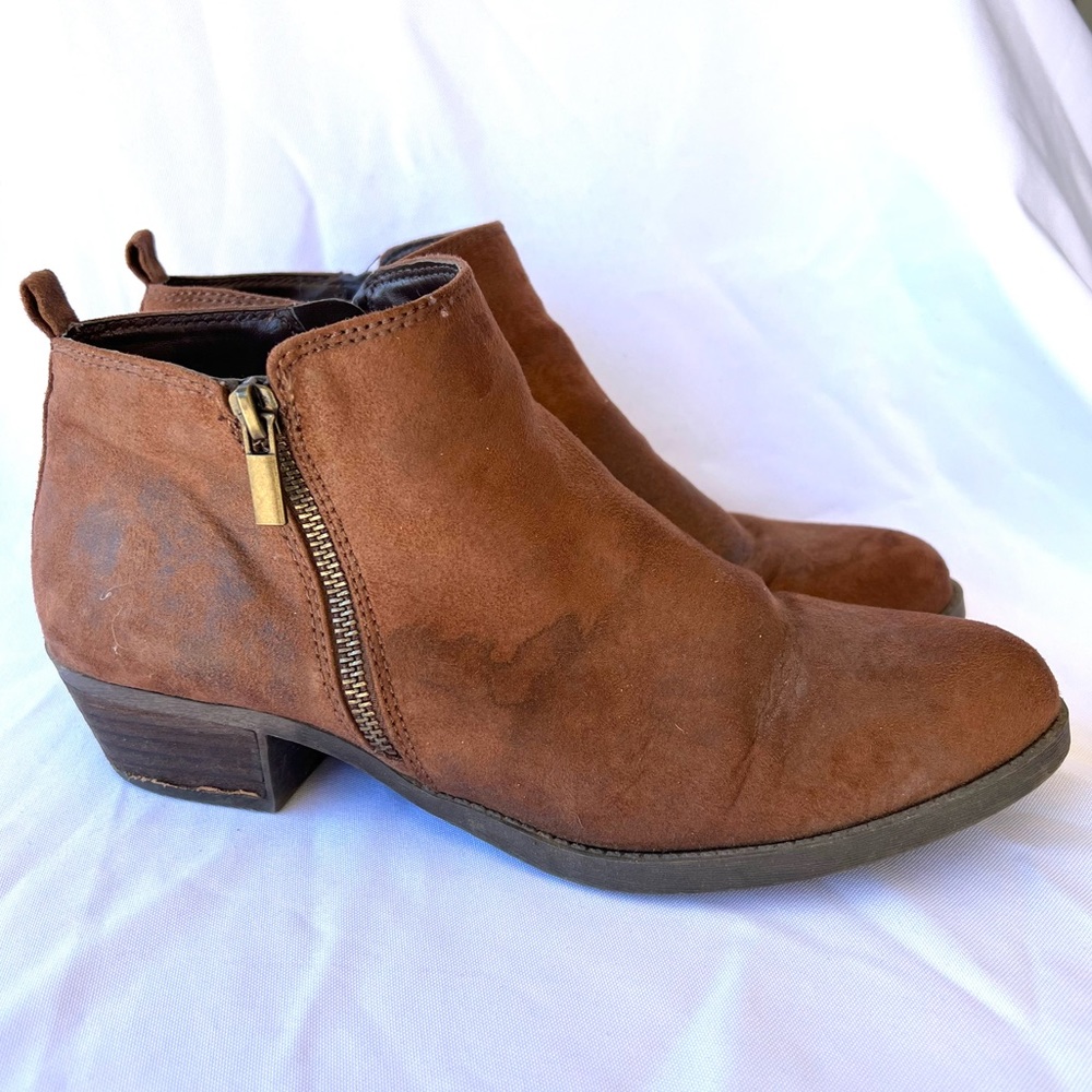 Carlos Santana Brie Brown Ankle Boots Size 9.5